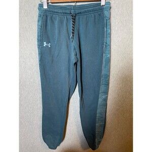 Under Armour Men's Teal Fleece Jogger Sweatpants with Camo Side Panels